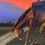 Thumbnail: A lone cowboy rides into the sunset in this original oil painting by Luke Smith Fine Art
