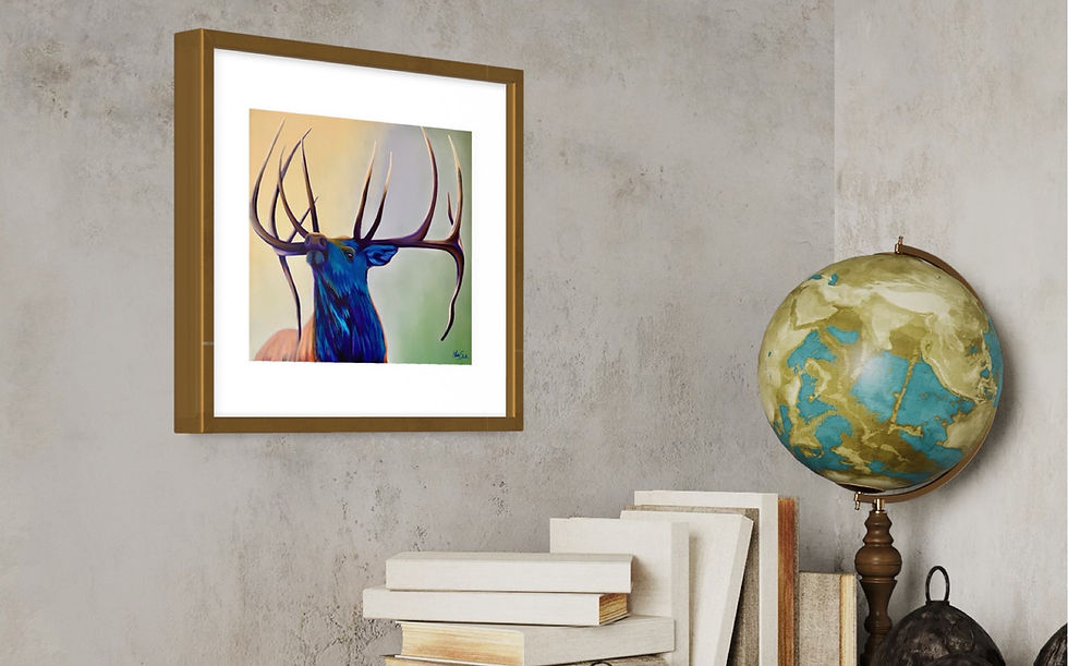 Thumbnail: An art print of an elk by Luke Smith