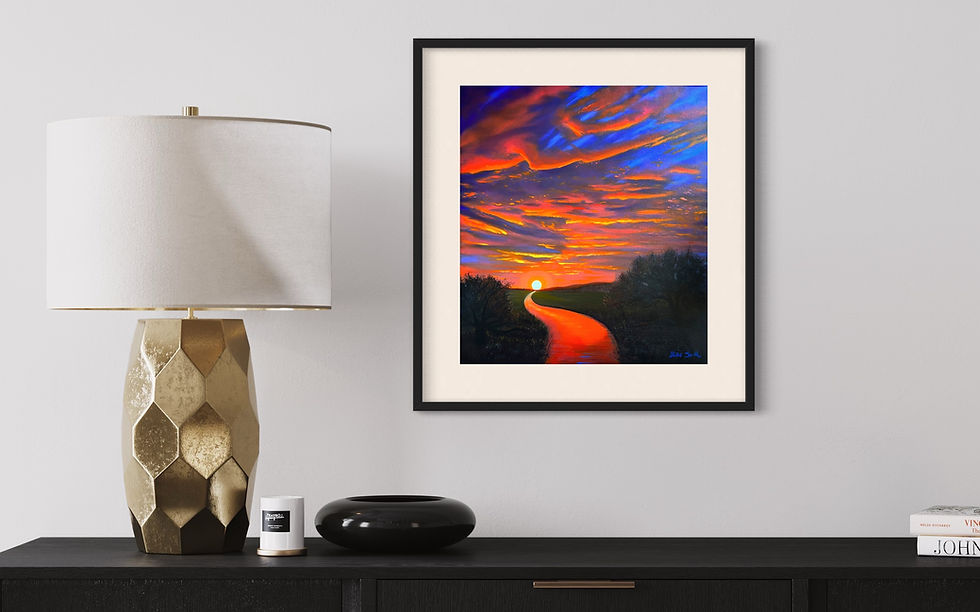 Thumbnail: An art print of a Summer Sunset by Luke Smith