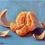 Thumbnail: A still life oil painting of a glowing peeled orange in segments.