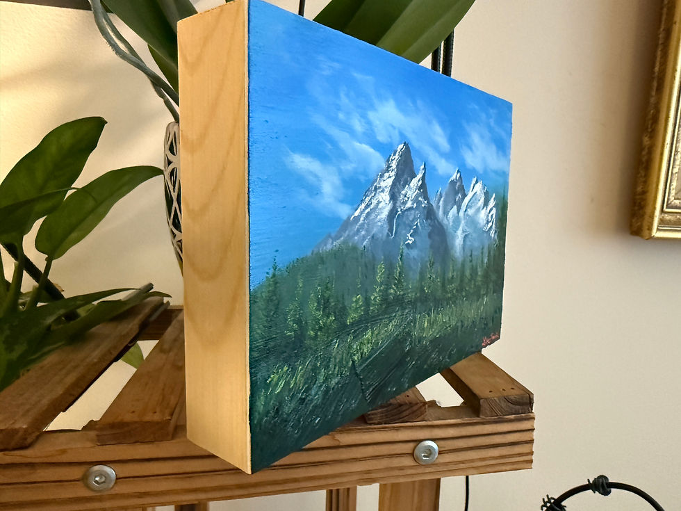 Thumbnail: Trekking the Tetons Oil Painting