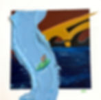 A paddleboarder on Lady Bird Lake painting by Luke Smith