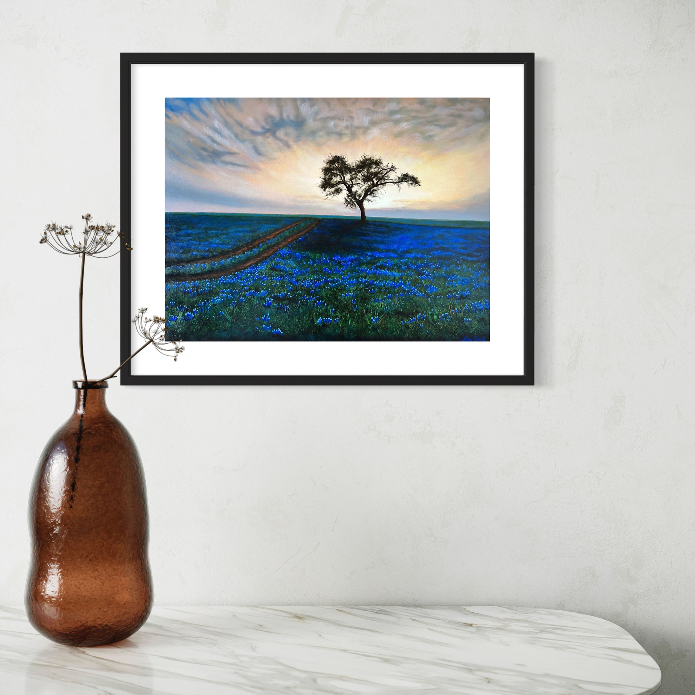 Bluebonnet Sunrise Print by Luke Smith