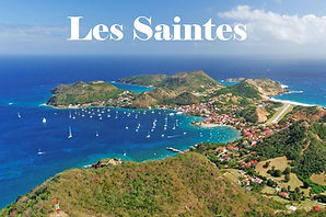 Vue des saintes proche d’une villa de vacances avec piscine privée à Saint-François, Guadeloupe