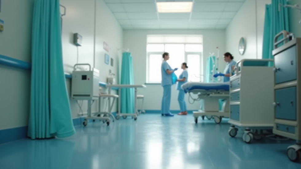 Close-up view of a serene maternity ward with soft lighting