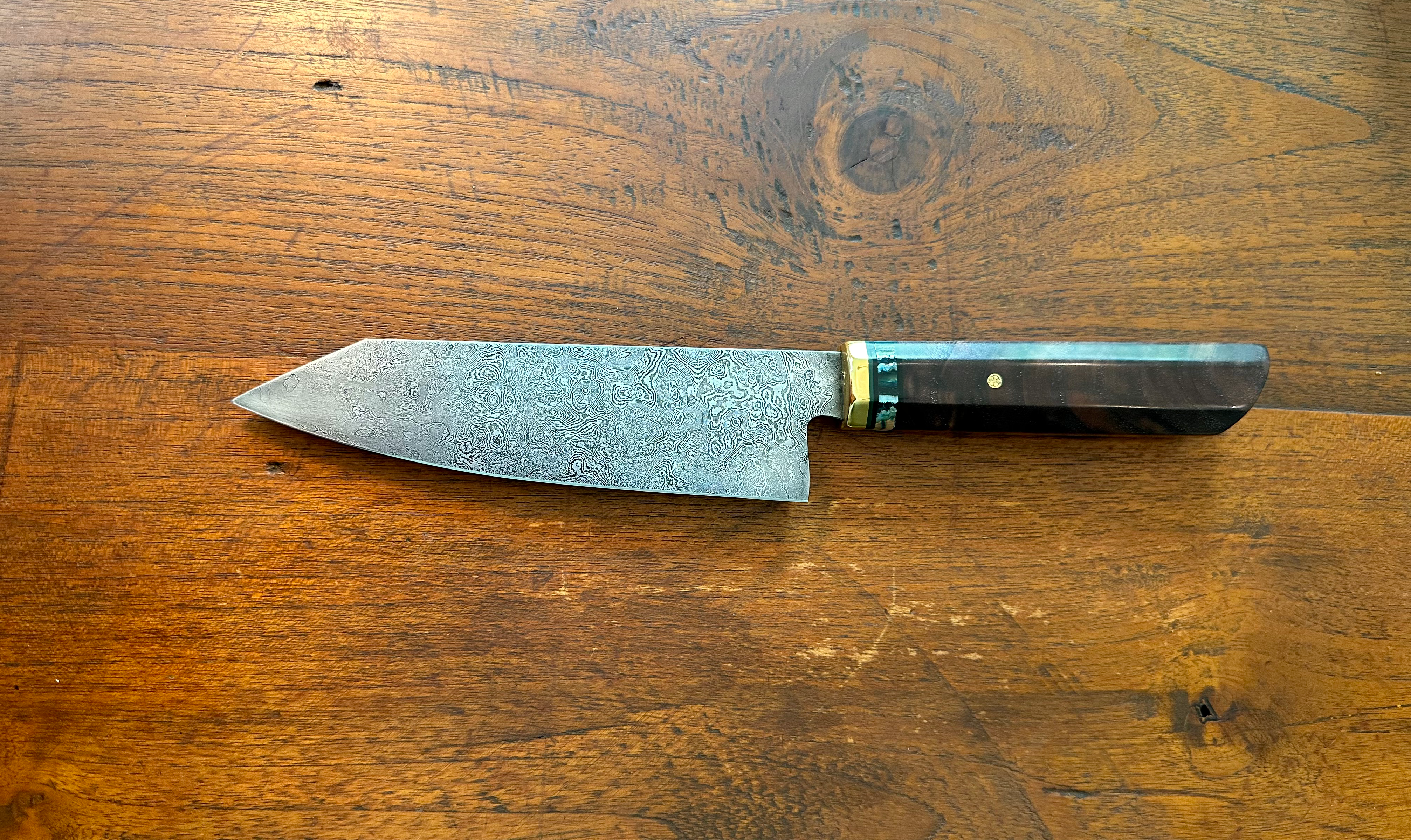 Black Walnut Mammoth Damascus Chef