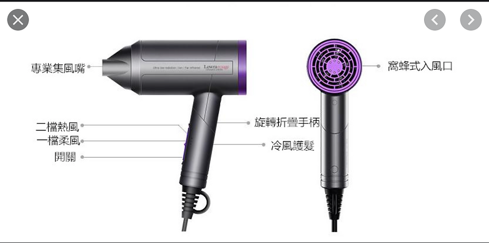 縮圖：日本Lowra rouge 低輻射 負離子電風筒 CL-101系列