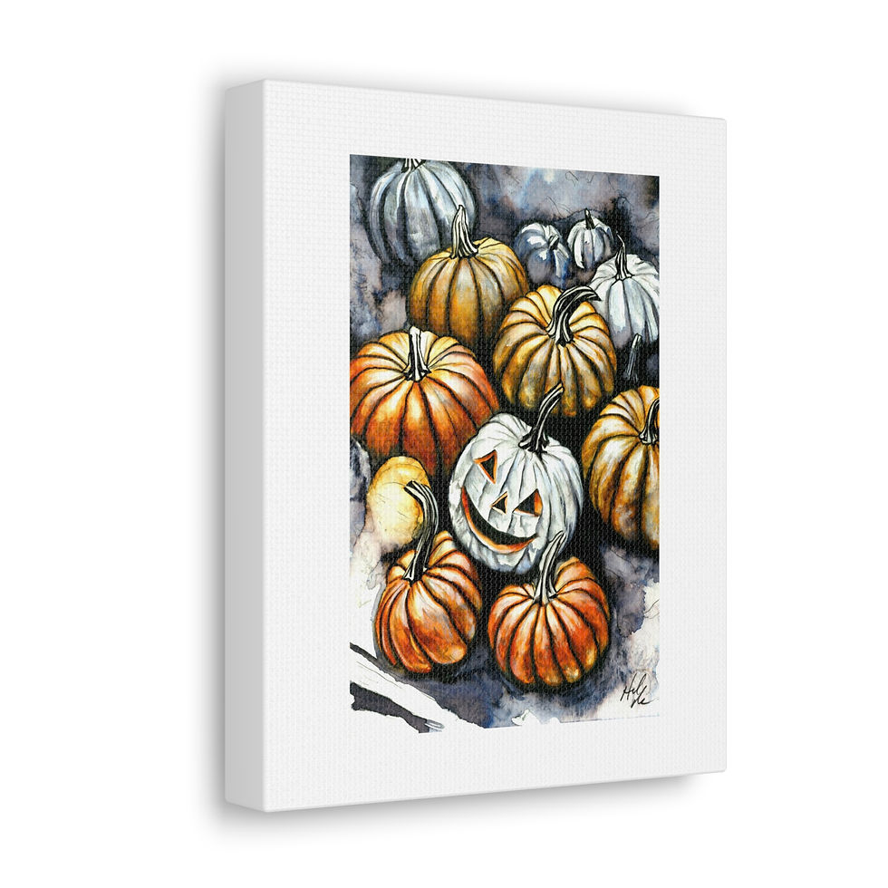 Thumbnail: Halloween Pumpkins Canvas Wrap