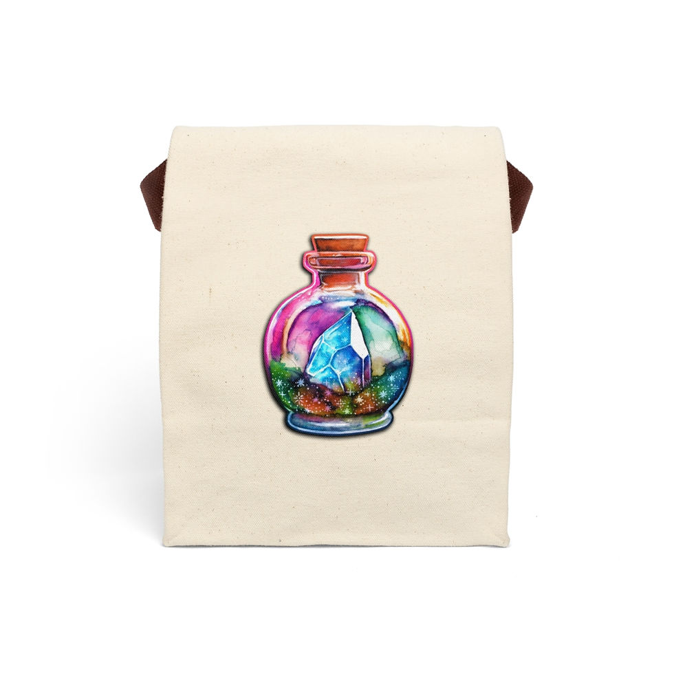 Thumbnail: Magic Potion Bottle Canvas Lunch Bag With Strap