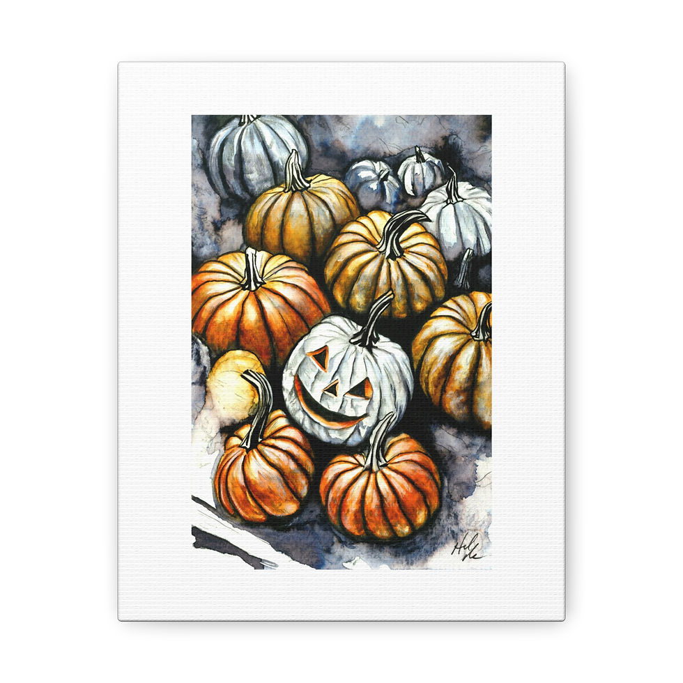 Thumbnail: Halloween Pumpkins Canvas Wrap