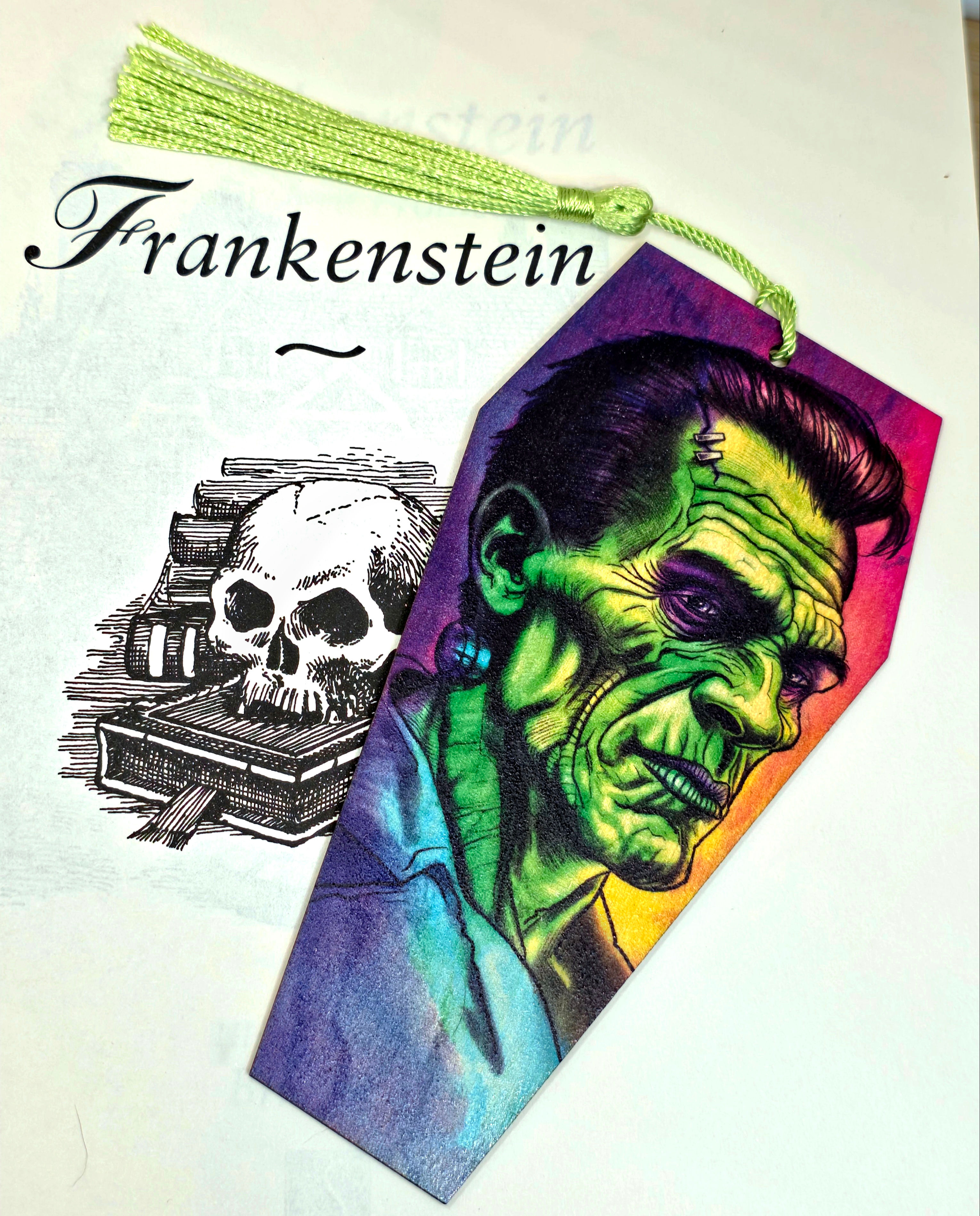 Frankenstein Coffin Bookmark
