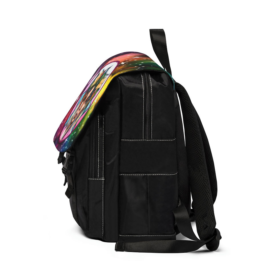 Thumbnail: Fae 2 Colorful Universe Watercolor Unisex Casual Shoulder Backpack