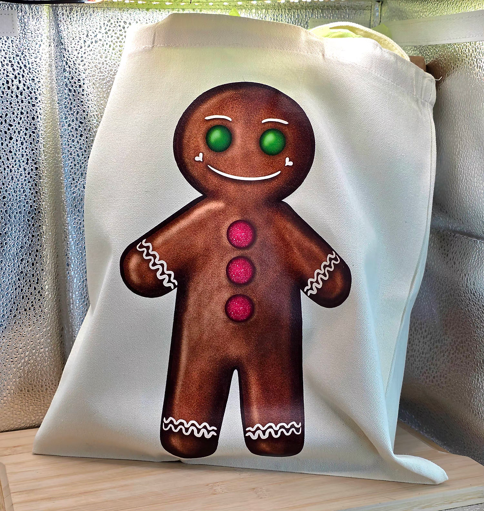 Thumbnail: Gingerbread Gift Tote Bag 15"x14"