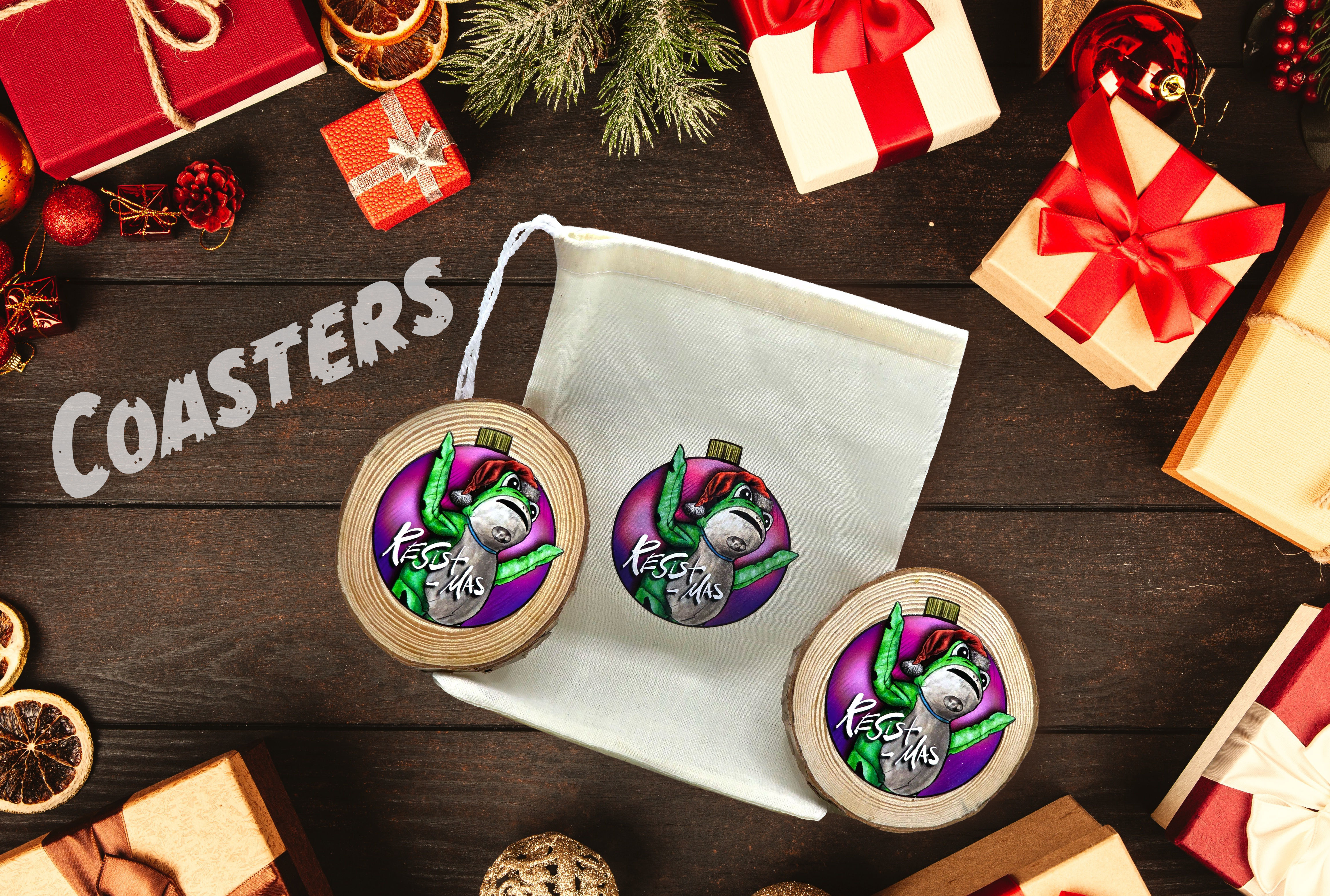 Resist-Mas Coaster Set