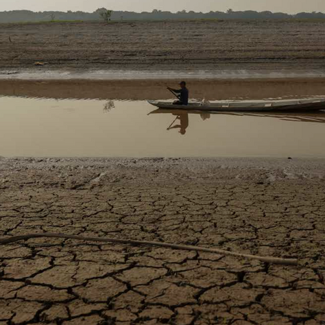 Severe Drought Drops Amazon River to Record Low Levels