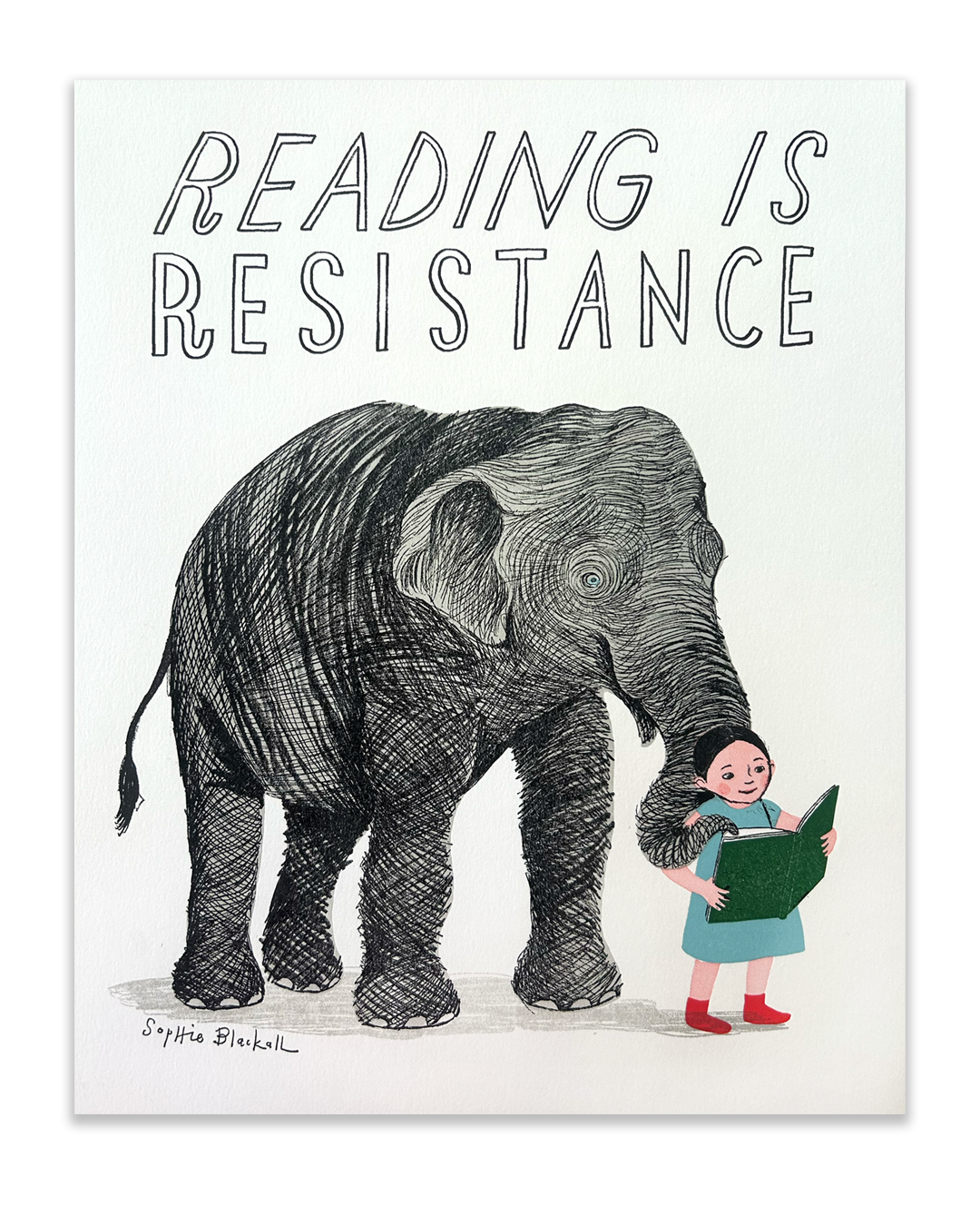 Sophie Blackall Limited Edition Reading is Resistance Print