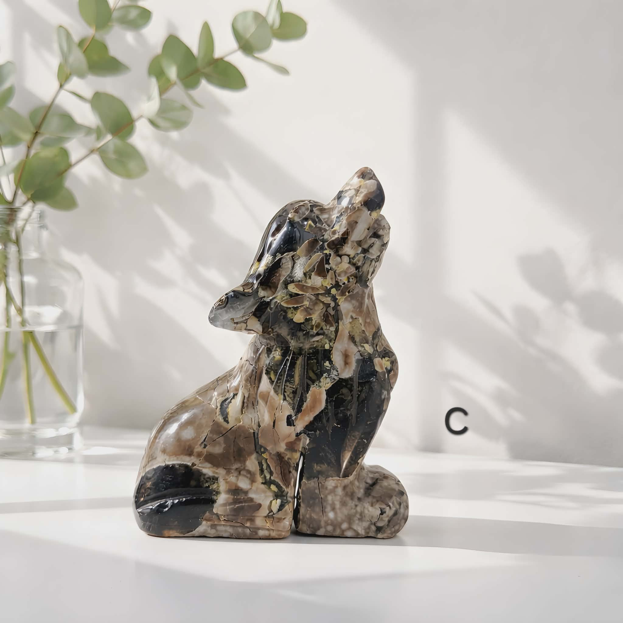 Volcano Agate Wolf (C) U.V.