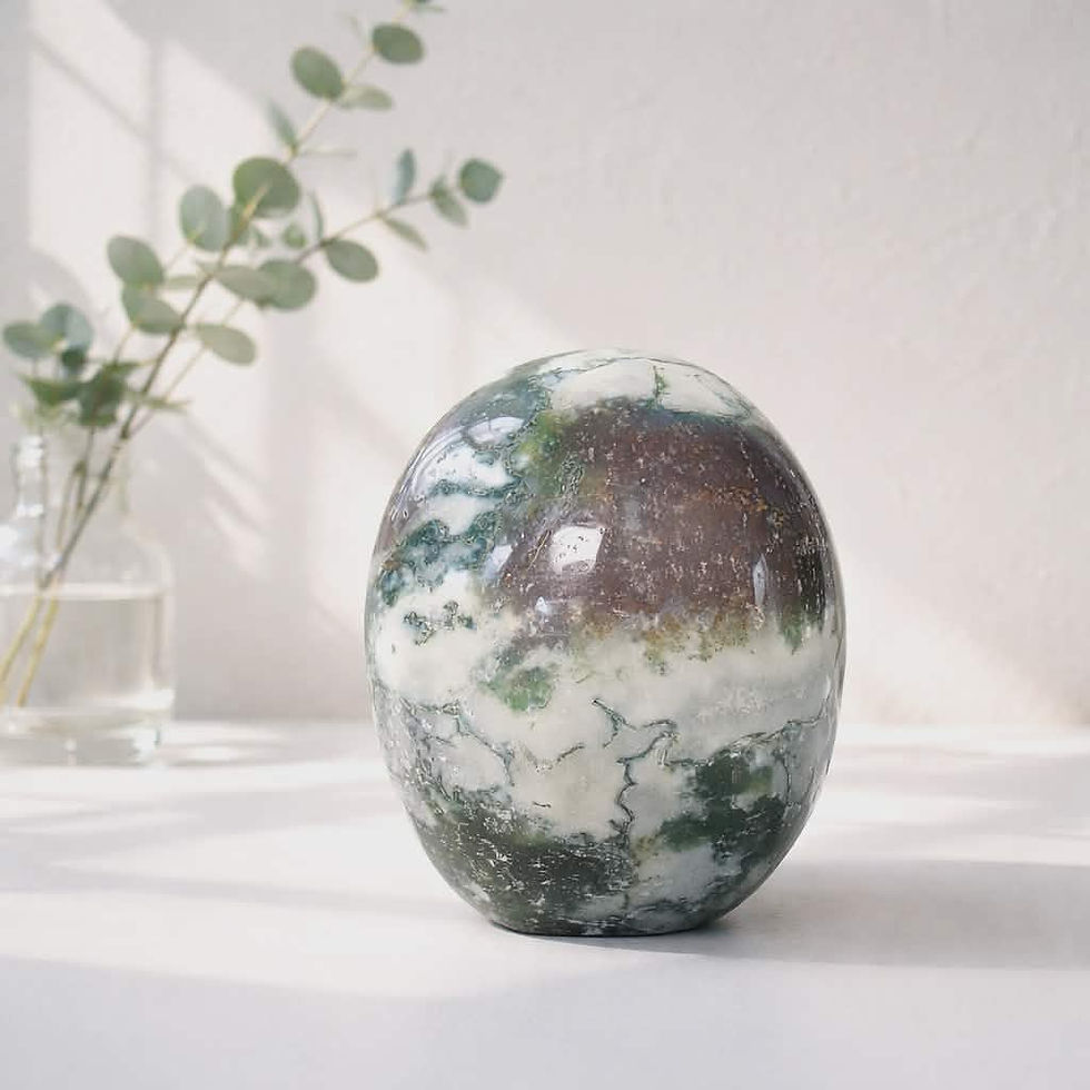 Thumbnail: Skull - Moss Agate