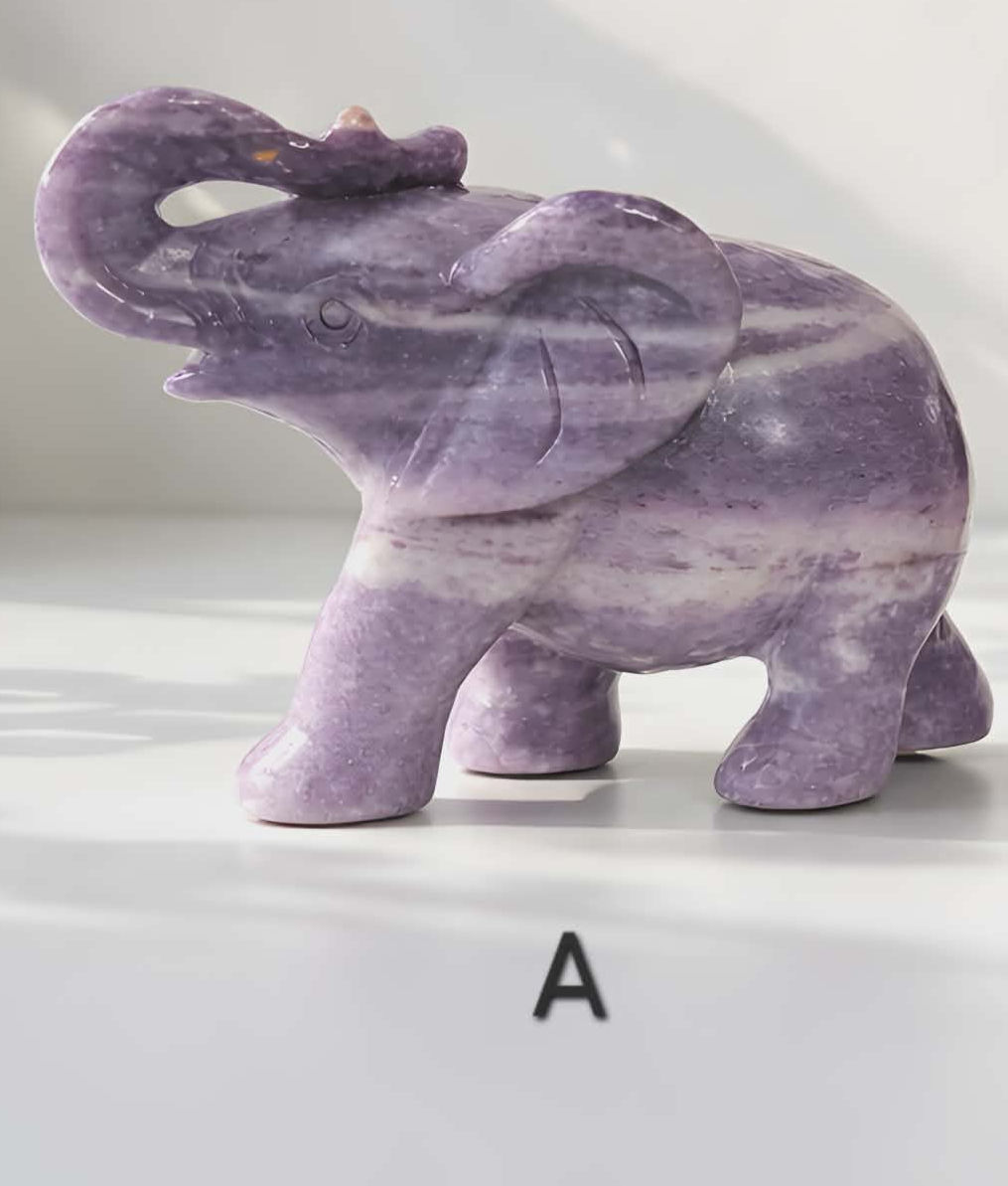 Lepidolite Elephant (A)