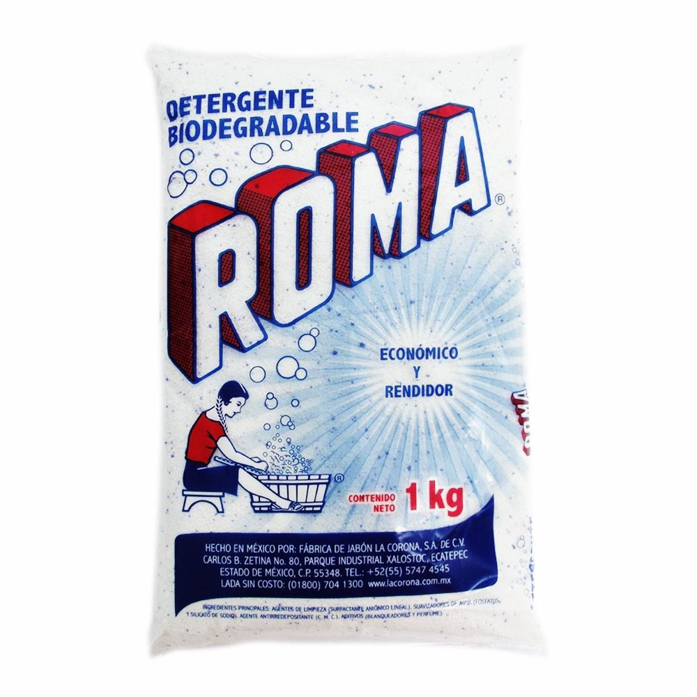 Detergente en polvo 1kg (Roma)
