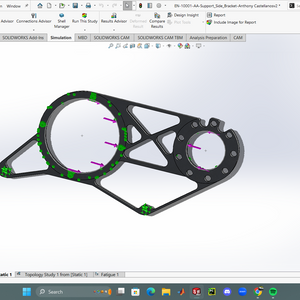 Design Iteration one for Support Side Bracket