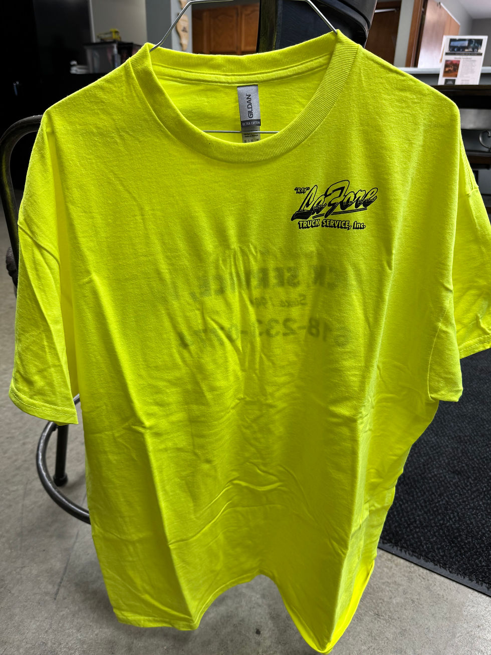 Thumbnail: Safety Yellow T-Shirt W/ Black Lettering