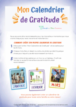 Miniature : Gratitude & Pleine Conscience PDF (âges 5-12 ans)