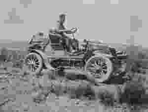 Horatio Nelson Jackson driving cross country in his Winton