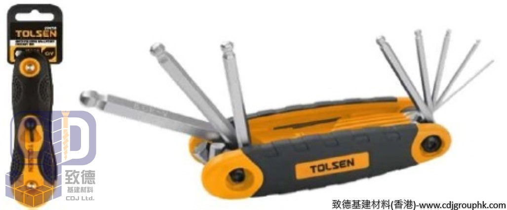 美國"TOLSEN"東森牌-8枝裝摺型波頭匙套裝-20068(SF)