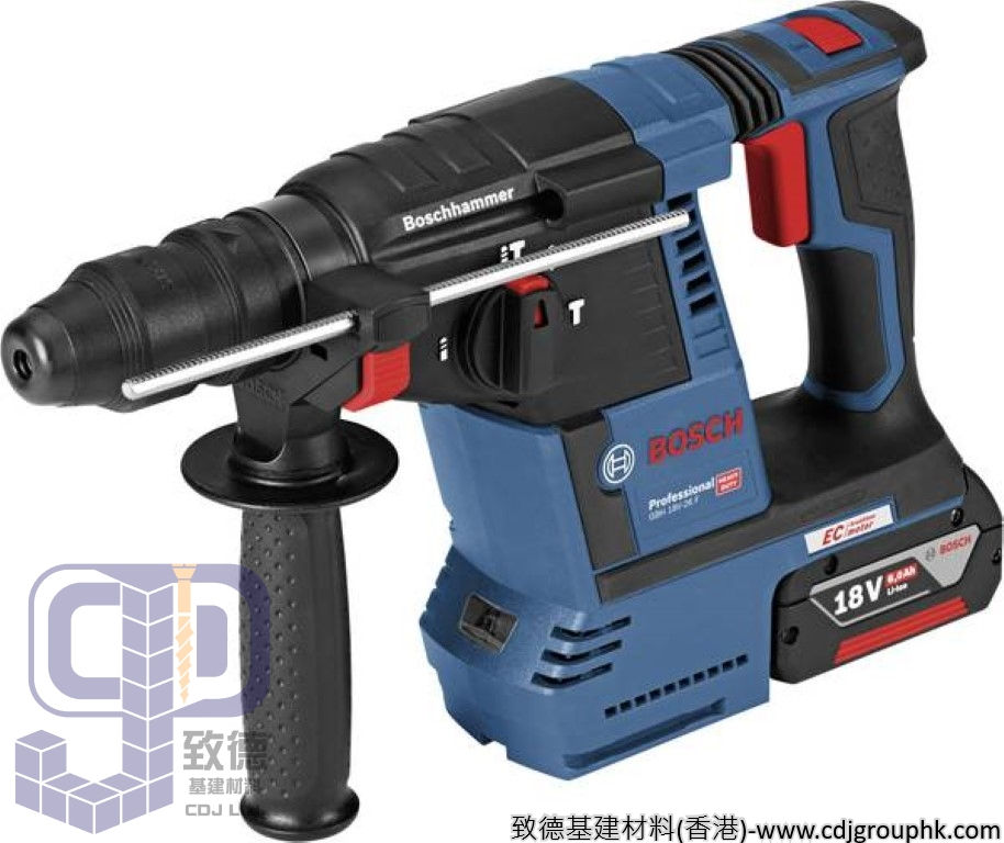 德國"BOSCH"博世-電動工具-鎚鑽(2 x 6.0Ah)<無碳刷>-GBH 18V-26F