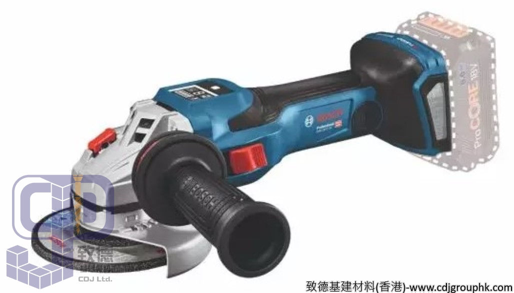 德國"BOSCH"博世-電動工具-GWS 18V-15 SC PROFESSIONAL 充電式角磨機BITURBO (4") (淨機)-06019H61B2