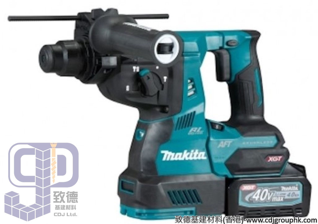 日本-makita-牧田-電動工具-充電式電錘28毫米(3模式)(無碳刷馬達)(鋰40V)(4.0Ah電池)-HR001GM201