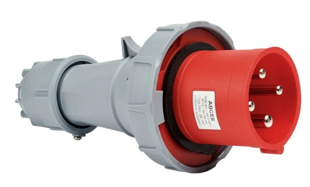 縮圖：中國"ABCEE"-IP67防水工業航空插頭220V3芯4三相電380v公63連接器-345芯-63A插頭