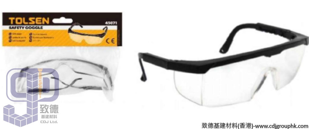 美國"TOLSEN"東森牌-防護眼鏡(透明色)-45071(SF)