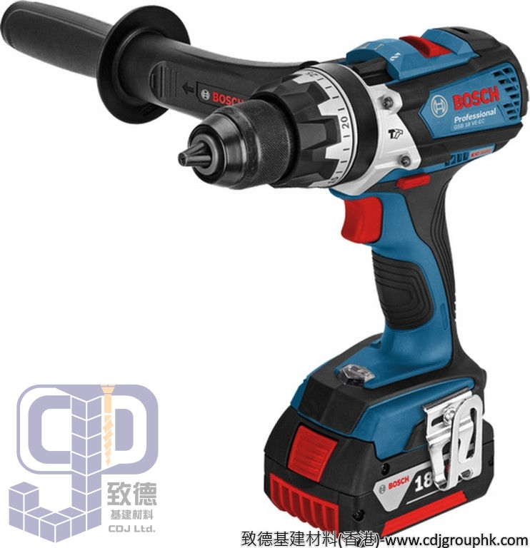德國"BOSCH"博世-電動工具-(鋰電)13mm石屎鑽<無碳刷>Professional-GSB 18 VE-EC