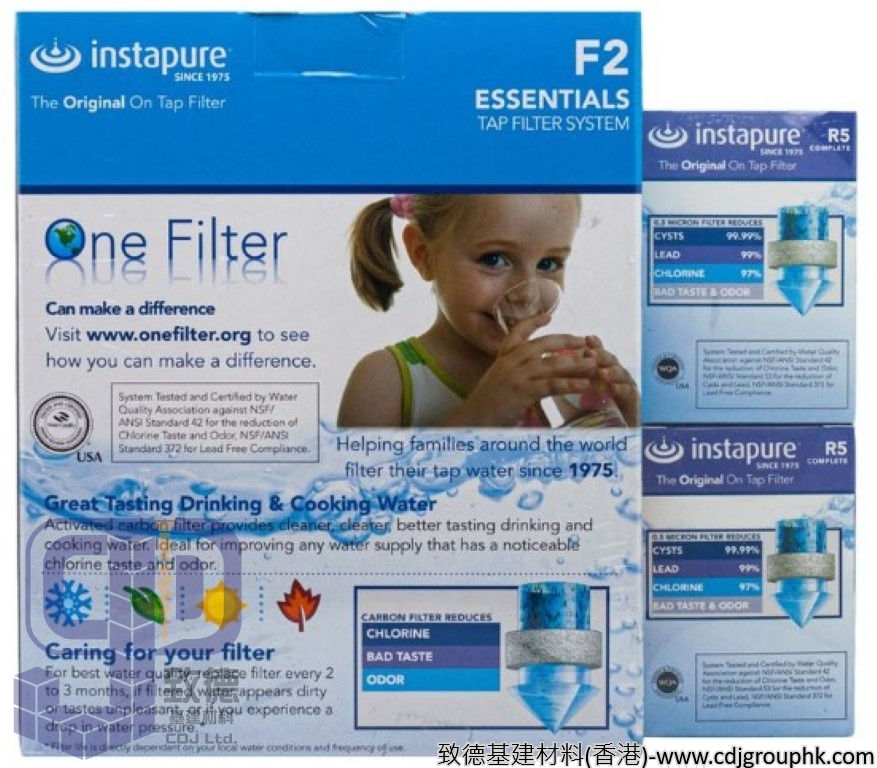 縮圖：美國"instapure"潔淨牌-銀色濾水器套裝F2C+R5(包含R5濾芯2個)-F2C+R5