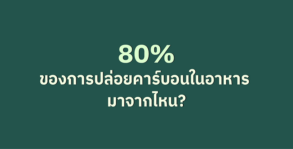 80% ของการปล่อยคาร์บอนในอาหาร มาจากไหน?