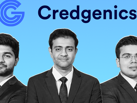 Rishabh Goel,  Anand Agrawal and Mayank Khera, co-founders, Credgenics