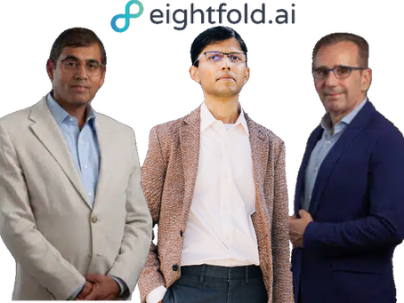 Ashutosh Garg, Chano Fernandez and Varun Kacholia, co-founders, Eightfold