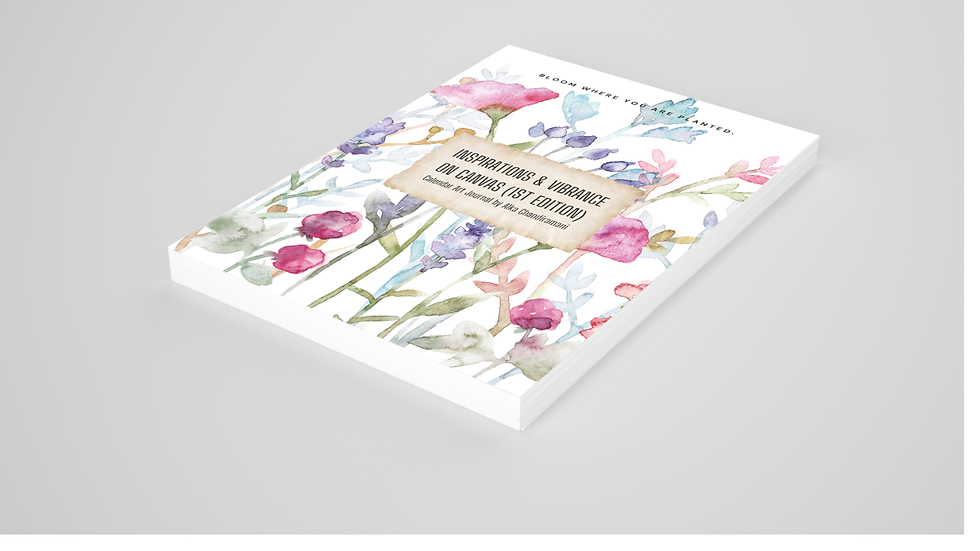 Thumbnail: Inspirations & Vibrance on Canvas, Art Journal by Alka Chandiramani  (Digital)