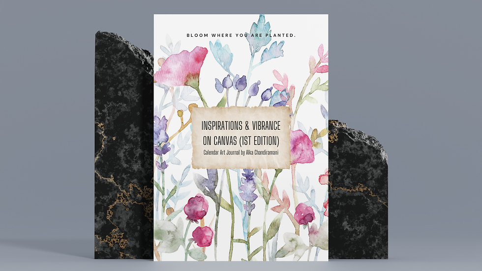 Thumbnail: Inspirations & Vibrance on Canvas, Art Journal by Alka Chandiramani  (Digital)