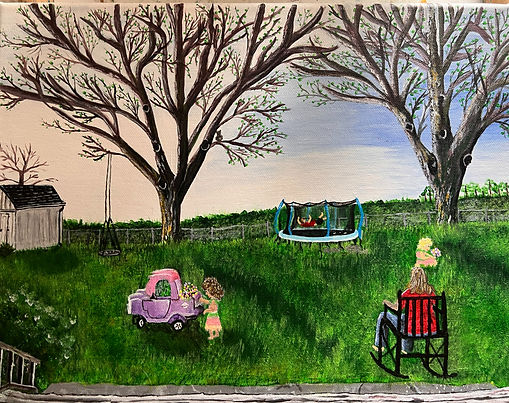 After more than 20 years as a teacher, my cousin retired early.  She blessed three children by adopting them and at the same time blessed herself, her parents and countless family members!  Red birds are not the only creatures of God's to be used to let us know our missed loved ones are still with us...he uses owls too!  This was a retirement gift for her from her parents.