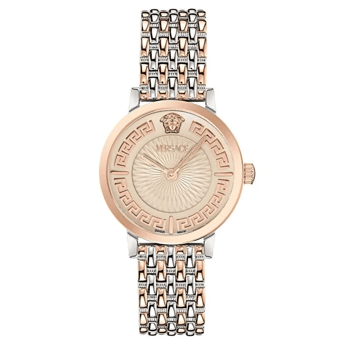 Versace VRSCVE0A00425 Safir Camlı Rose Gold Çelik Kadın Kol Saati