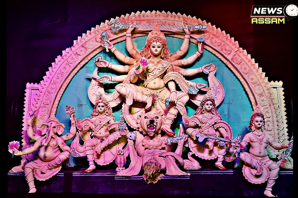 Durga Idol at Pandu 3No F.G. Colony, A Grand Affair within Budget
