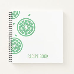 Slices of Lime Spiral notebook of Recipes