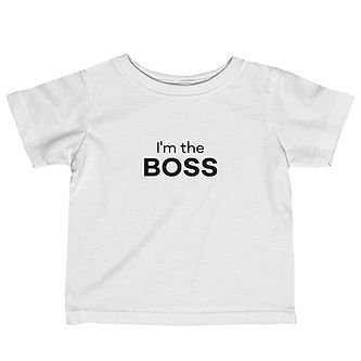 "I`m the BOSS" print T-shirts