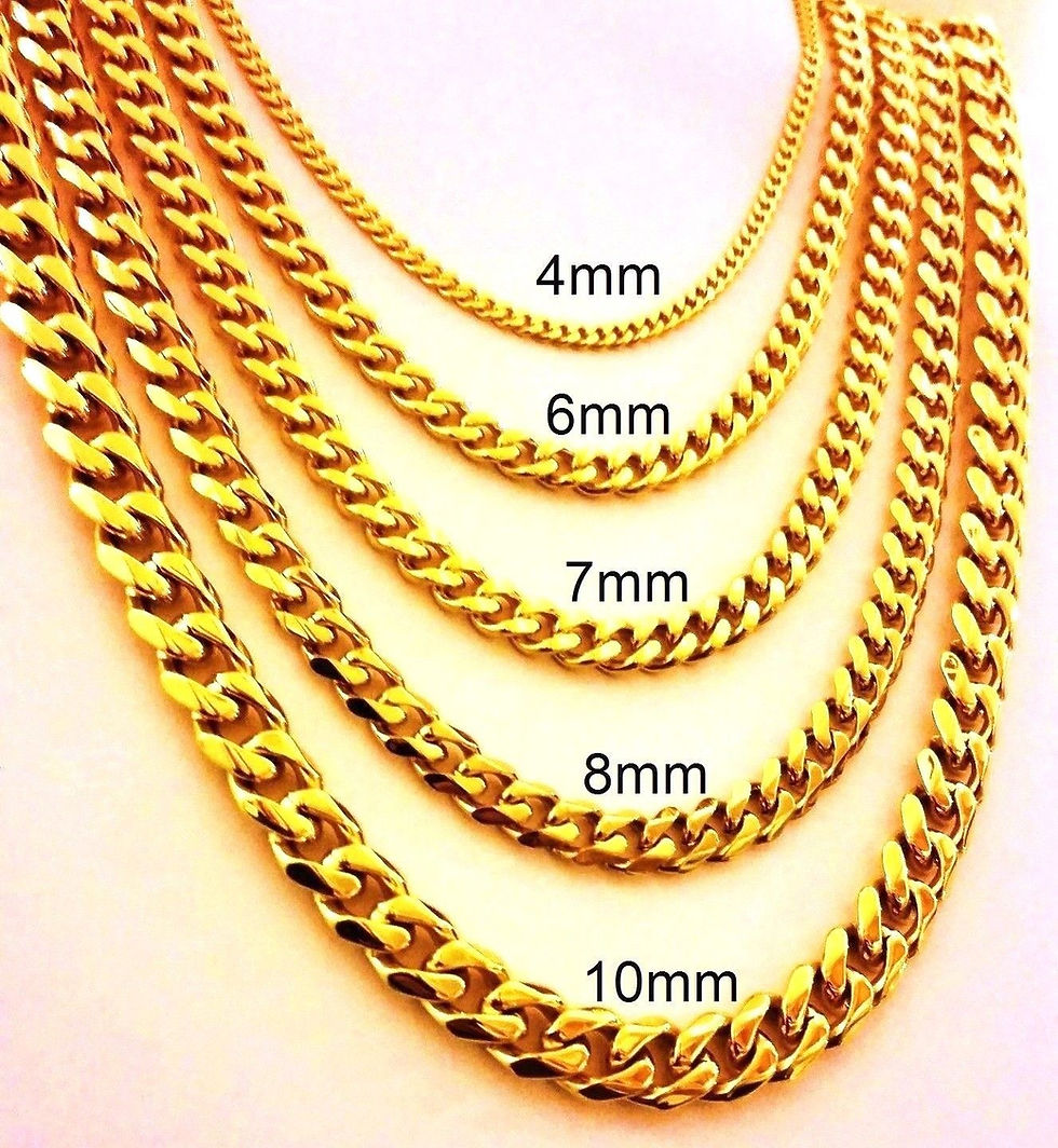 Thumbnail: Gold plated necklace  60 cm long ( 24 inch ) 10mm wide Cuban Link Chain Necklace