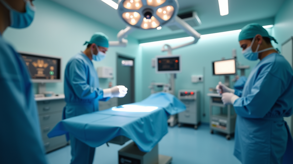 Eye-level view of a modern surgical room with advanced equipment