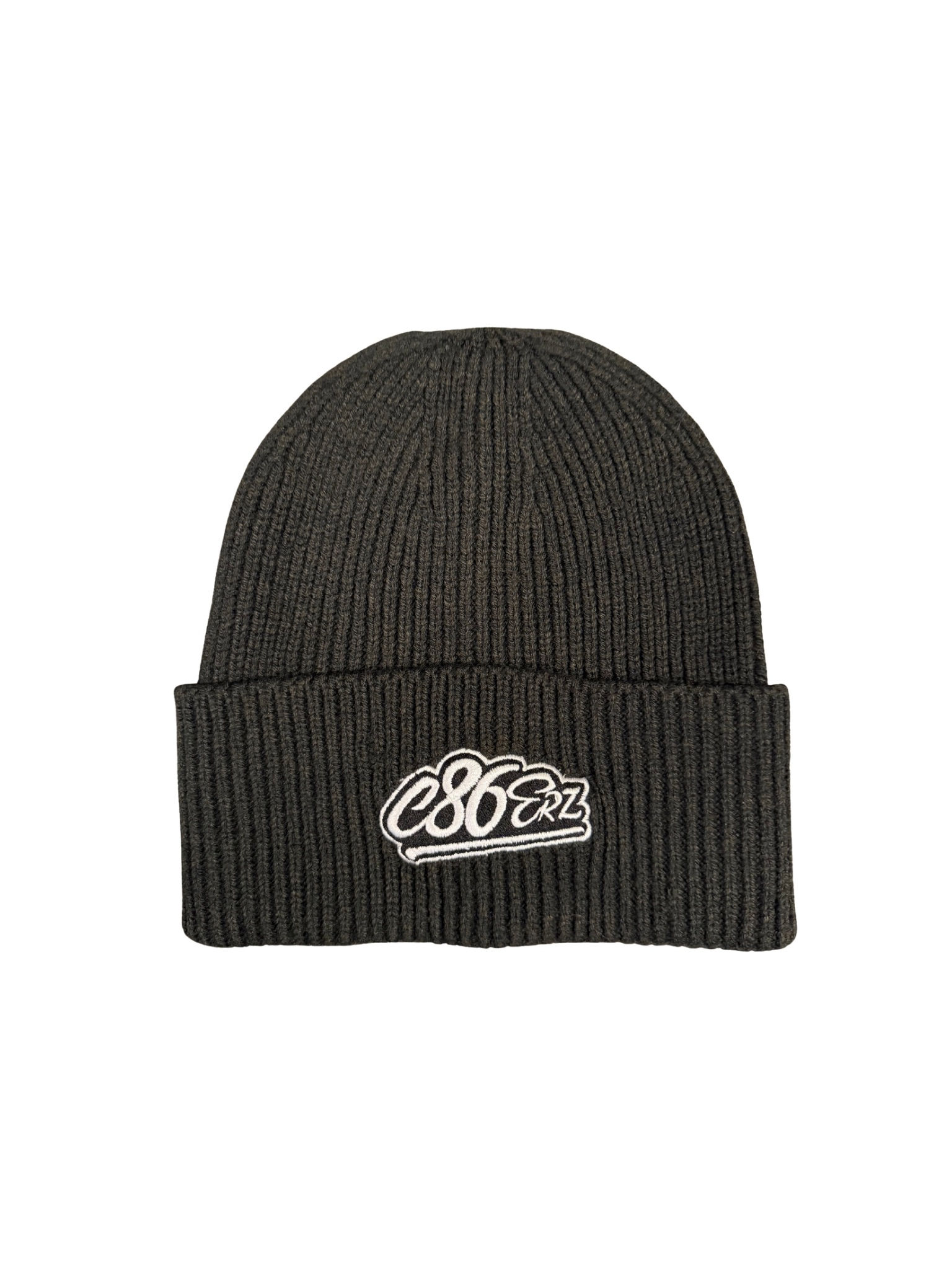 SIGNATURE CUFF BEANIE (GREY WHITE  STITCH)