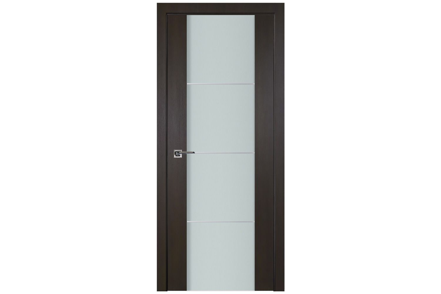 Nova Italia Vetro 3H Premium Wenge Laminate Interior Door in a modern home